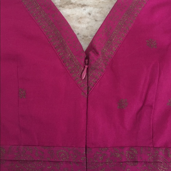 NWOT Isaac Mizrahi fuchsia and gold dress size 2 - Picture 10 of 11